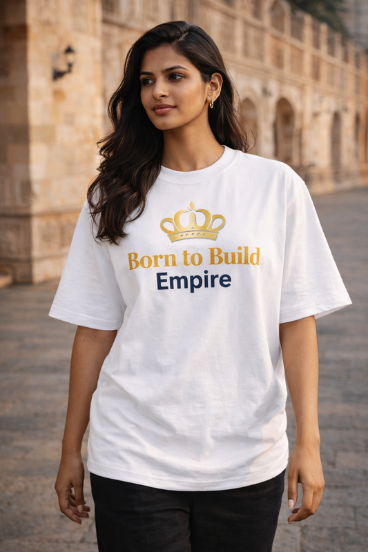 Born to Build-Unisex Oversized Standard White T-Shirt