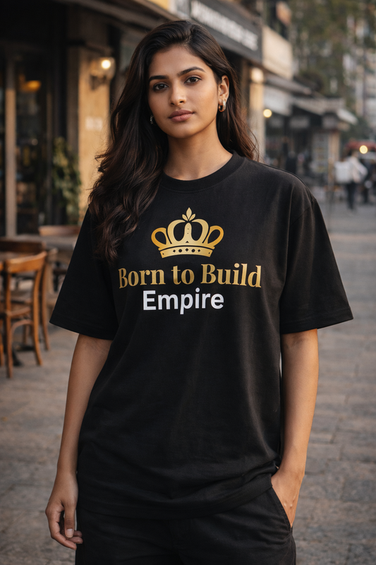 Born to Build-Unisex Oversized Standard Black T-Shirt