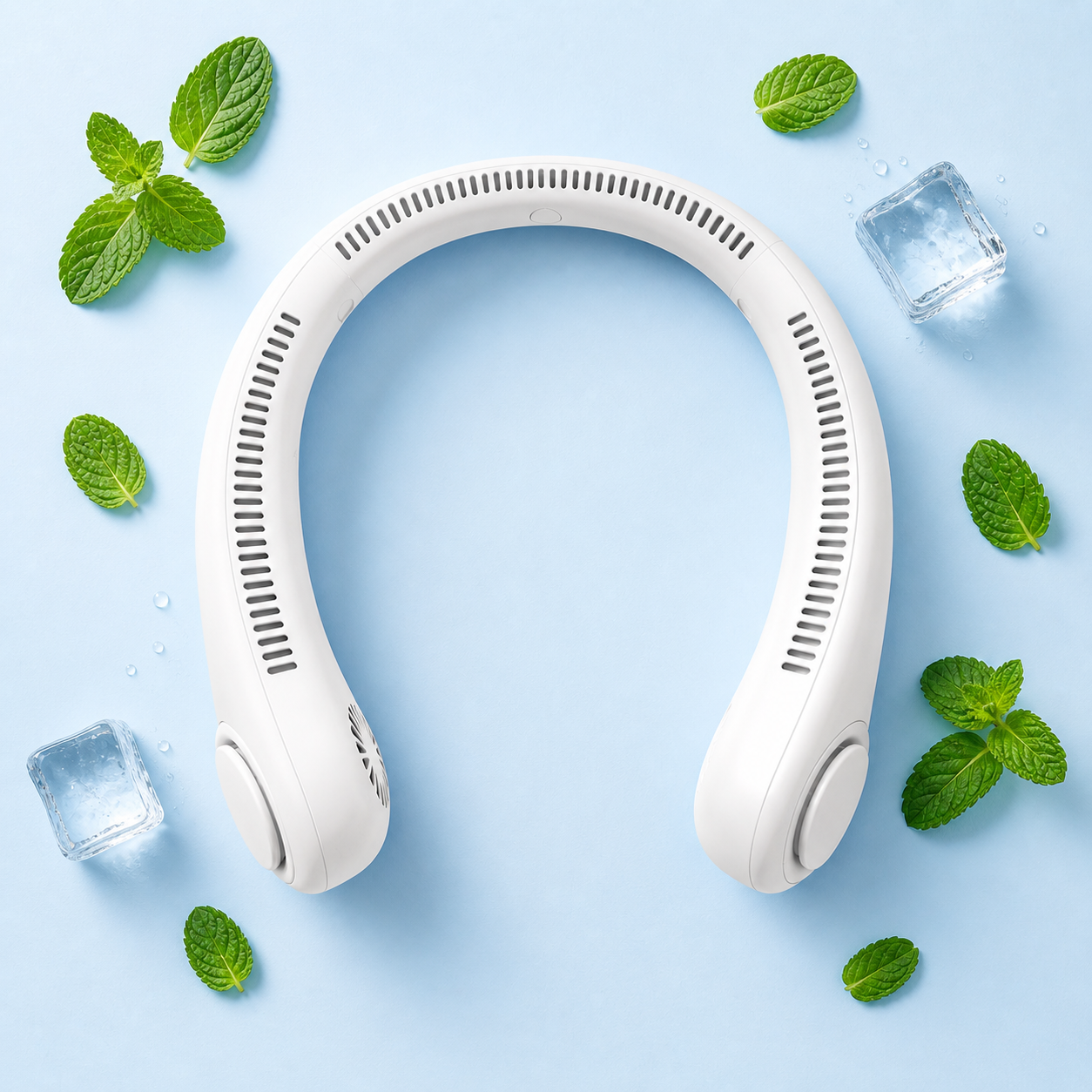 Portable Neck Fan No Blade | 360° Personal Air Cooler USB-C Rechargeable